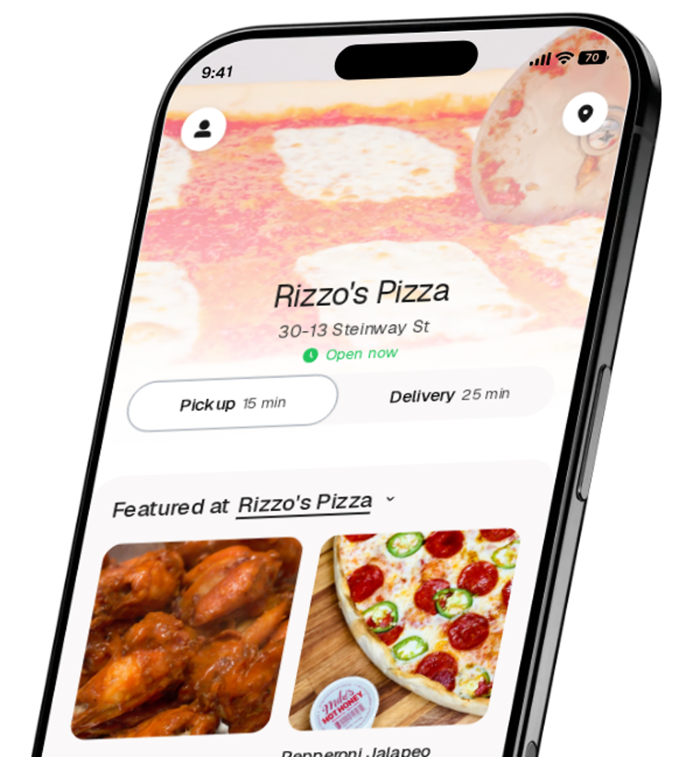 Rizzo's Pizza app preview