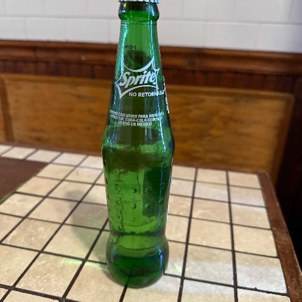 Glass Sprite bottle