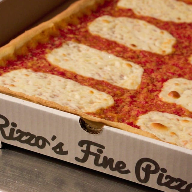 Square Cheese Pizza.